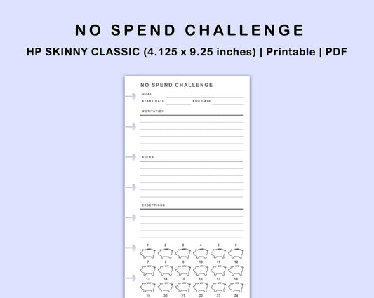 Skinny Classic HP Inserts - No Spend Challenge