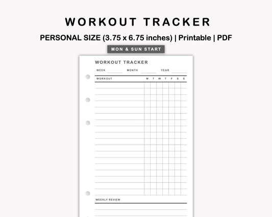 Personal Inserts - Workout Tracker