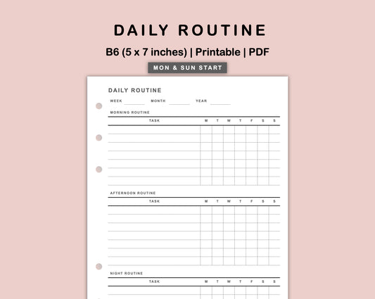 B6 Inserts - Daily Routine