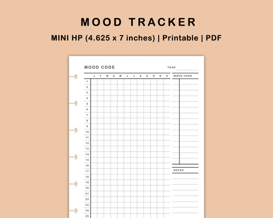 Mini Happy Planner Inserts - Mood Tracker