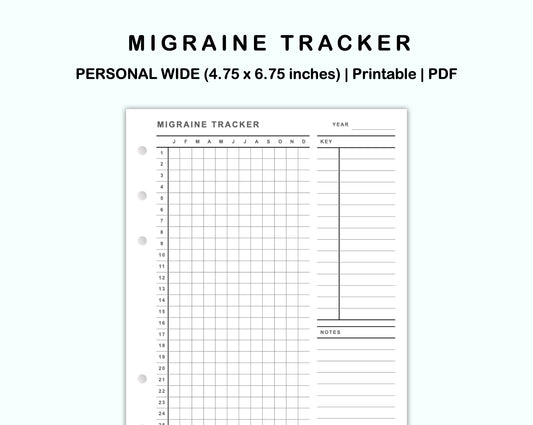 Personal Wide Inserts - Migraine Tracker