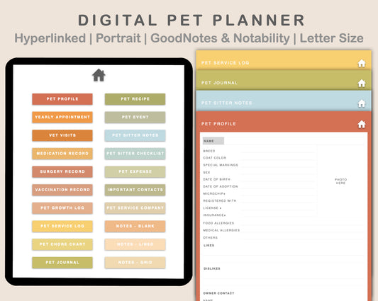 Digital Pet Planner - Autumn