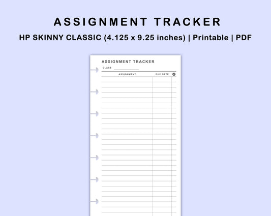 Skinny Classic HP Inserts - Assignment Tracker