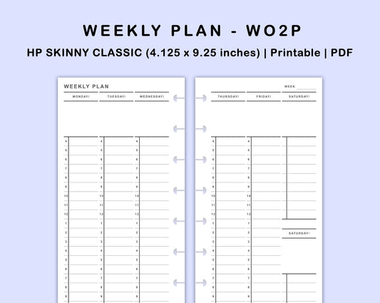 Skinny Classic HP Inserts - Weekly Plan - Vertical