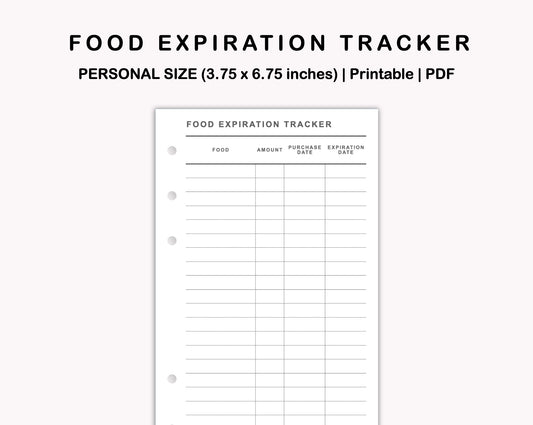 Personal Inserts - Food Expiration Tracker