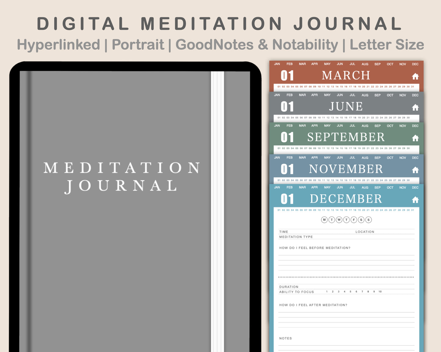 Digital Meditation Journal - Muted