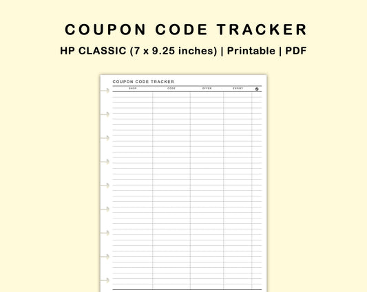 Classic HP Inserts - Coupon Code Tracker