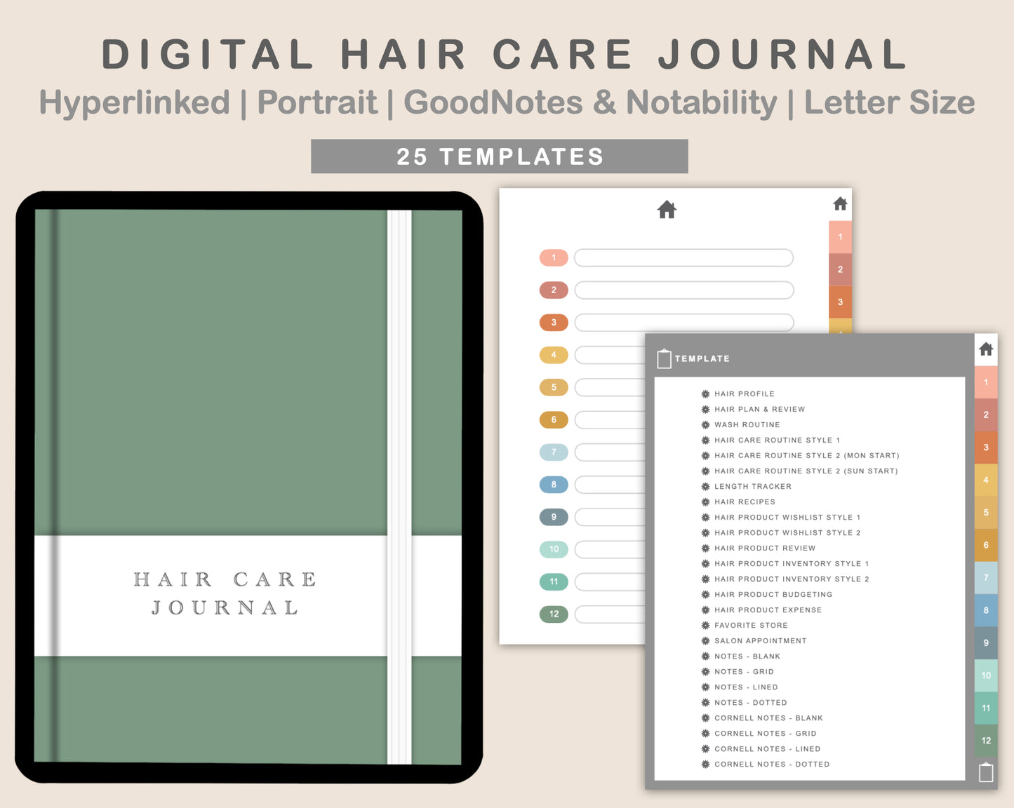 Digital Hair Care Journal - Boho