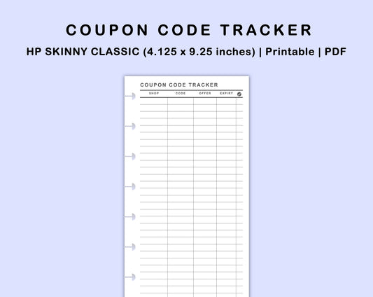 Skinny Classic HP Inserts - Coupon Code Tracker