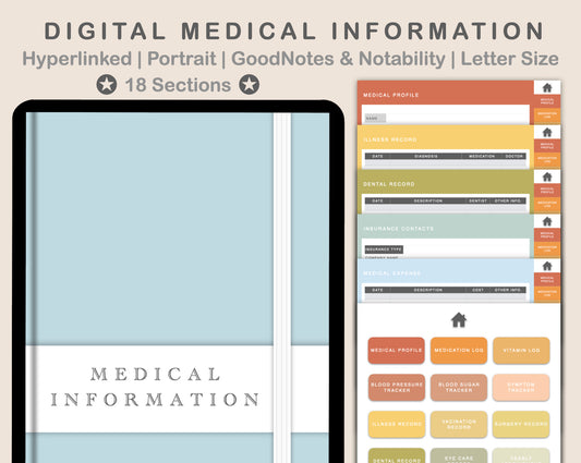 Digital Medical Planner - Autumn