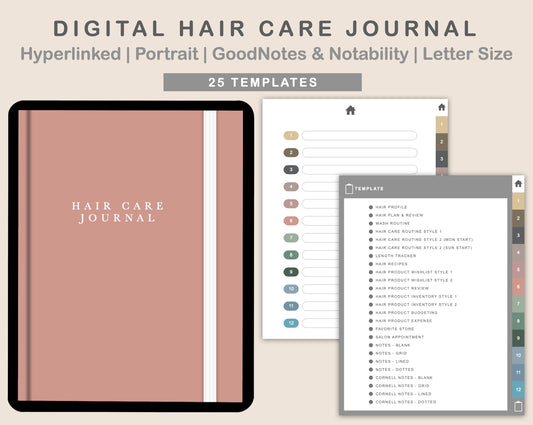 Digital Hair Care Journal - Muted