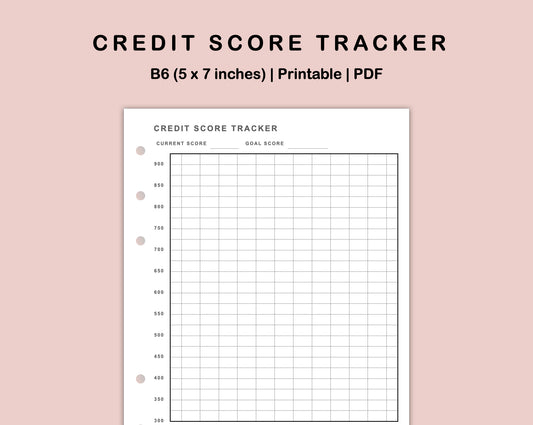 B6 Inserts - Credit Score Tracker