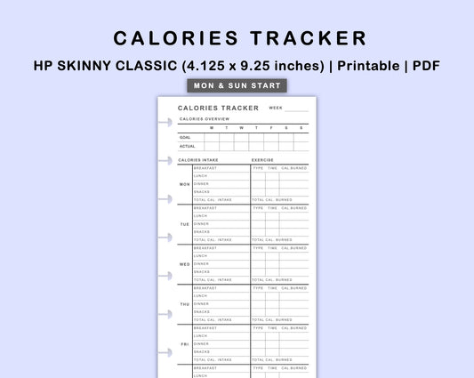 Skinny Classic HP Inserts - Calories Tracker