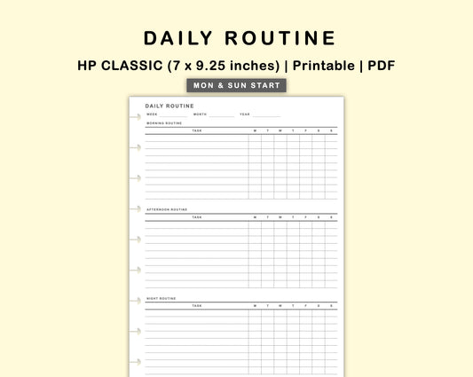 Classic HP Inserts - Daily Routine