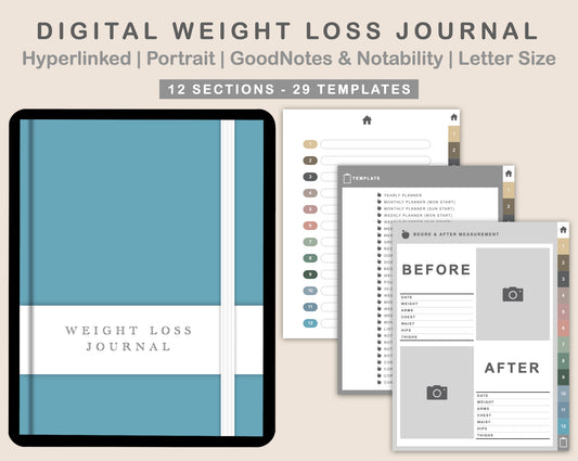 Digital Weight Loss Journal - Muted