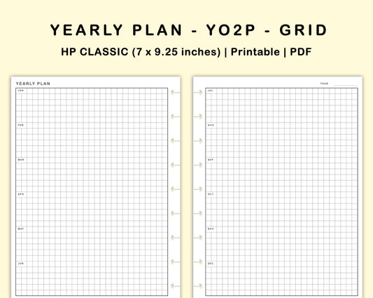 Classic HP Inserts - Yearly Plan - YO2P - Grid