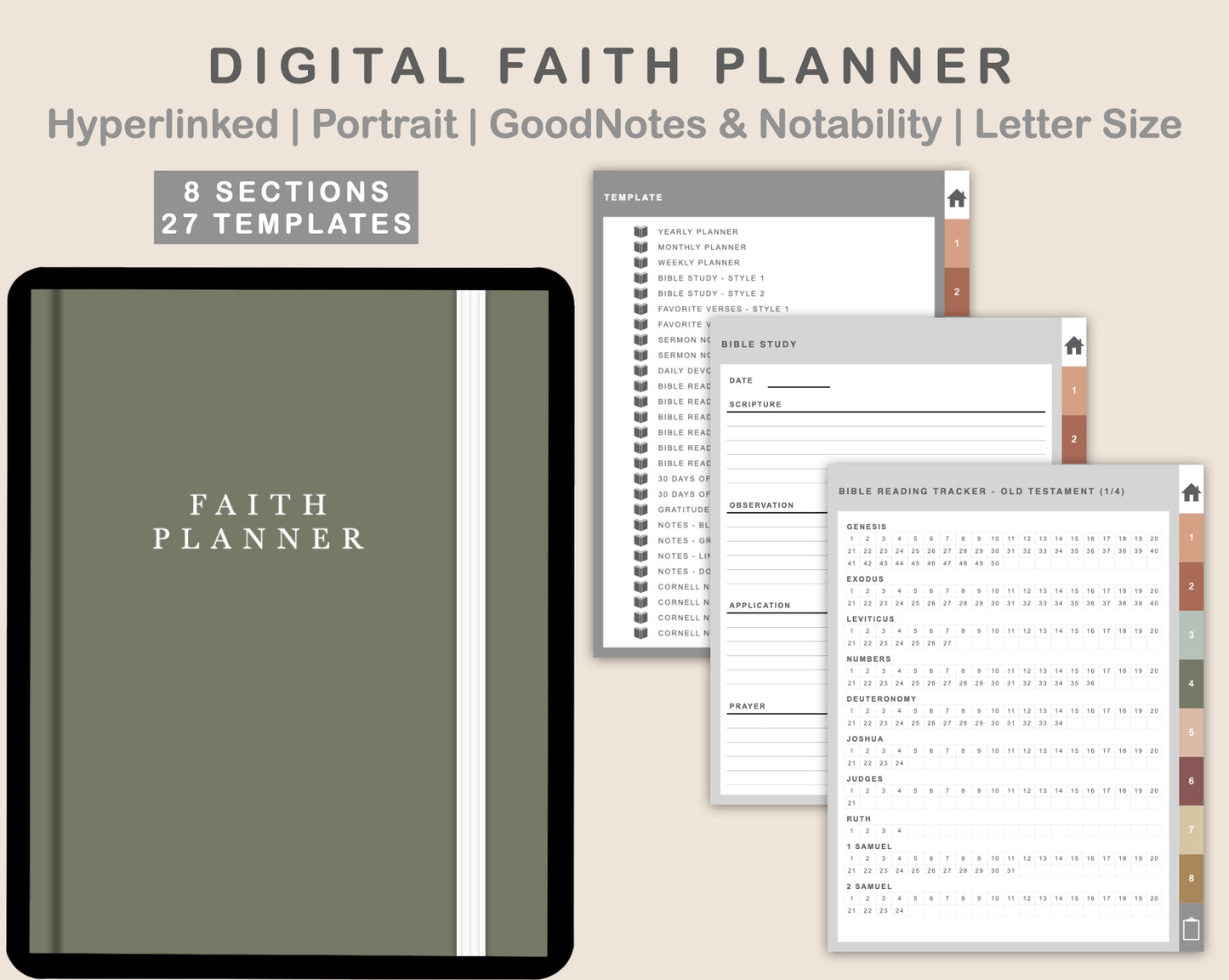 Digital Faith Planner - Earthy