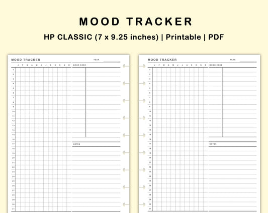 Classic HP Inserts - Mood Tracker