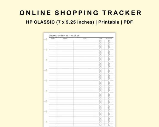 Classic HP Inserts - Online Shopping Tracker