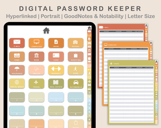 Digital Password Keeper Table - Autumn