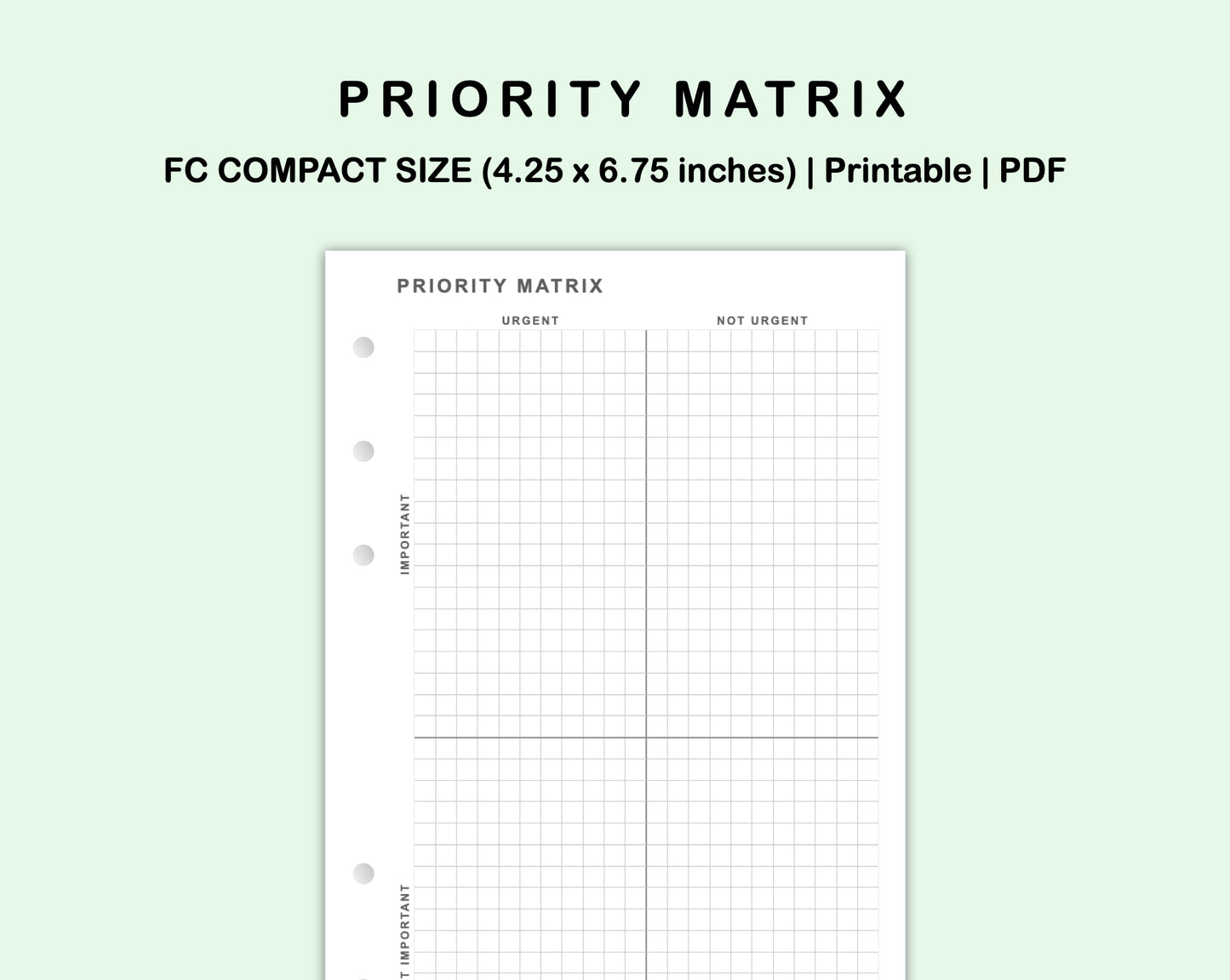 FC Compact Inserts - Priority Matrix