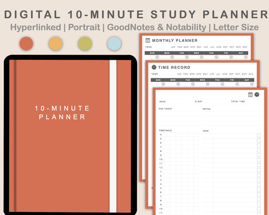 Digital 10 Minute Study Planner - Autumn