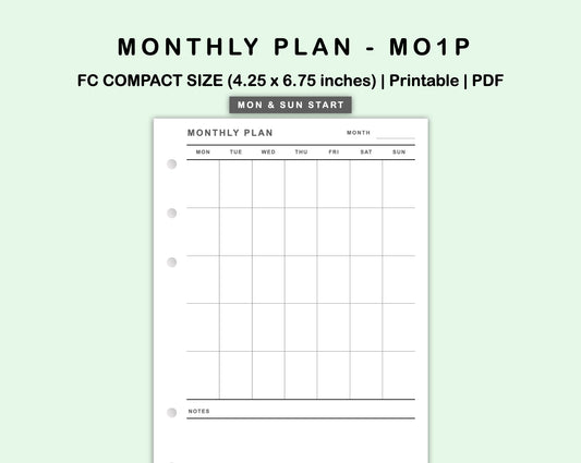 FC Compact Inserts - Monthly Plan - MO1P