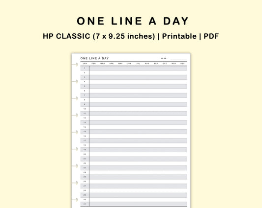 Classic HP Inserts - One Line A Day