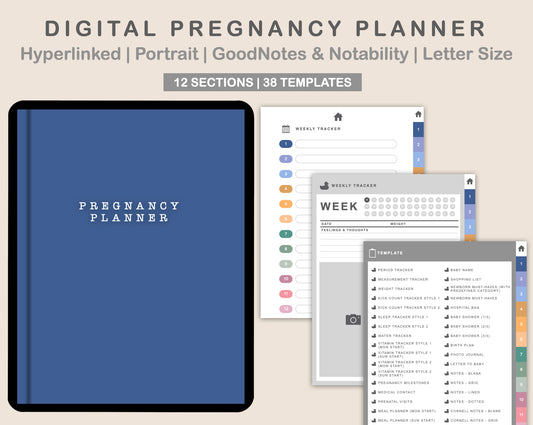 Digital Pregnancy Planner - Spring
