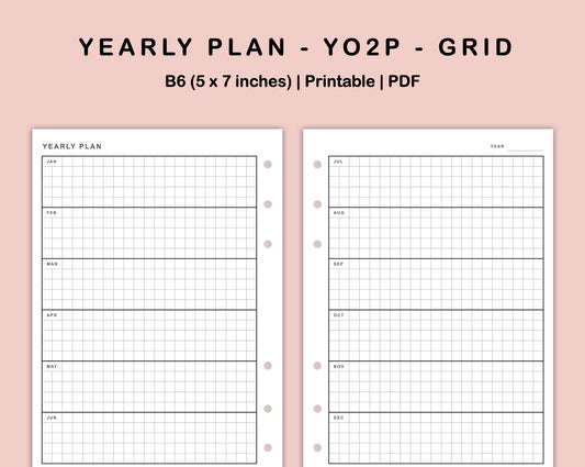 B6 Inserts - Yearly Plan - YO2P - Grid