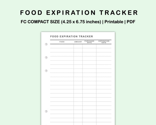 FC Compact Inserts - Food Expiration Tracker