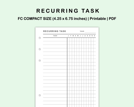 FC Compact Inserts - Recurring Task