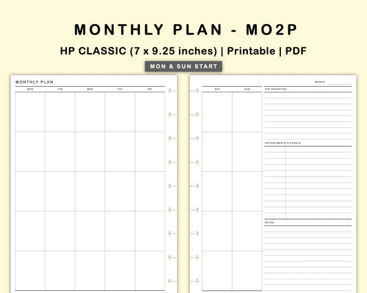 Classic HP Inserts - Monthly Plan - MO2P - with Top Priority