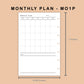 Mini Happy Planner Inserts - Monthly Plan - MO1P