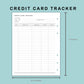 B6 Wide Inserts - Credit Card Tracker