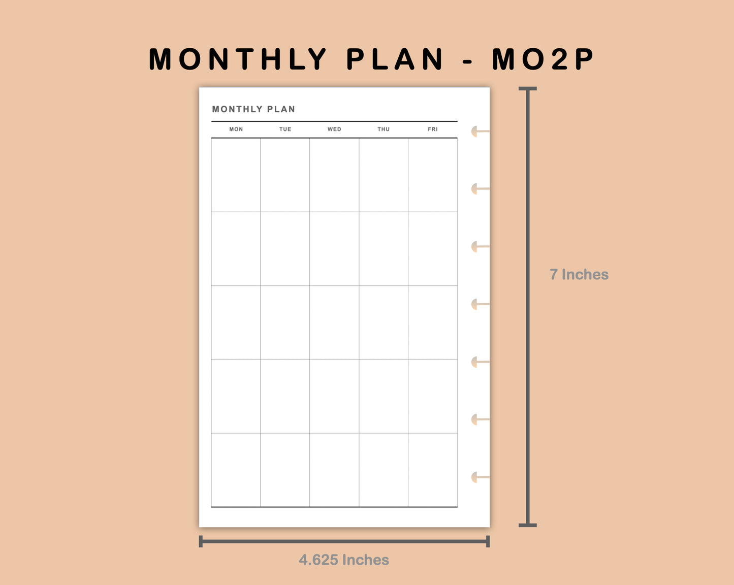 Mini Happy Planner Inserts - Monthly Plan - MO2P - with Top Priority