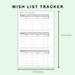 FC Compact Inserts - Wish List Tracker by Category