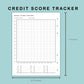 B6 Wide Inserts - Credit Score Tracker