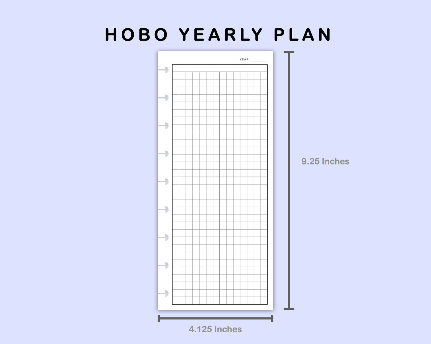Skinny Classic HP Inserts - Yearly Plan - Hobonichi