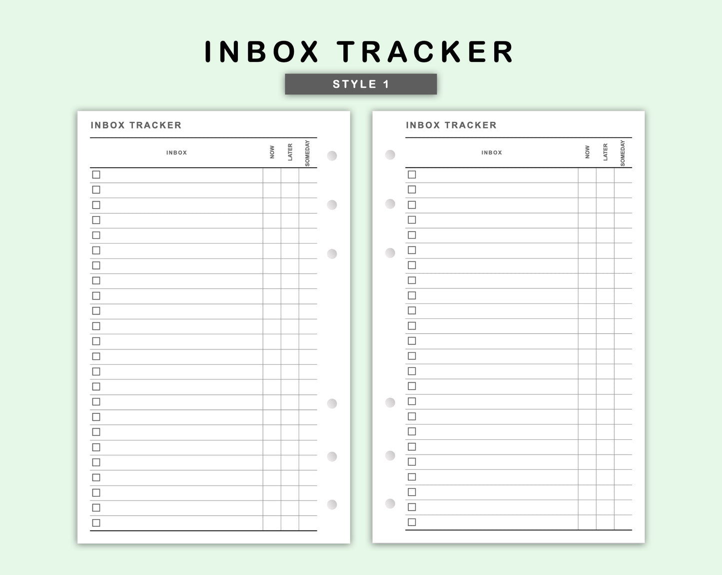 FC Compact Inserts - Inbox Tracker