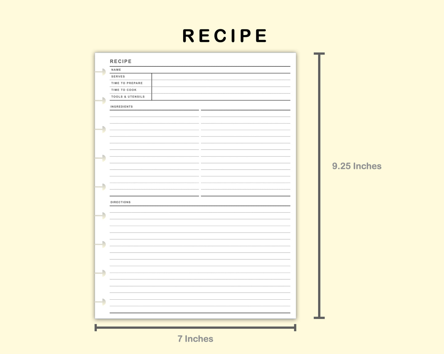 Classic HP Inserts - Recipe