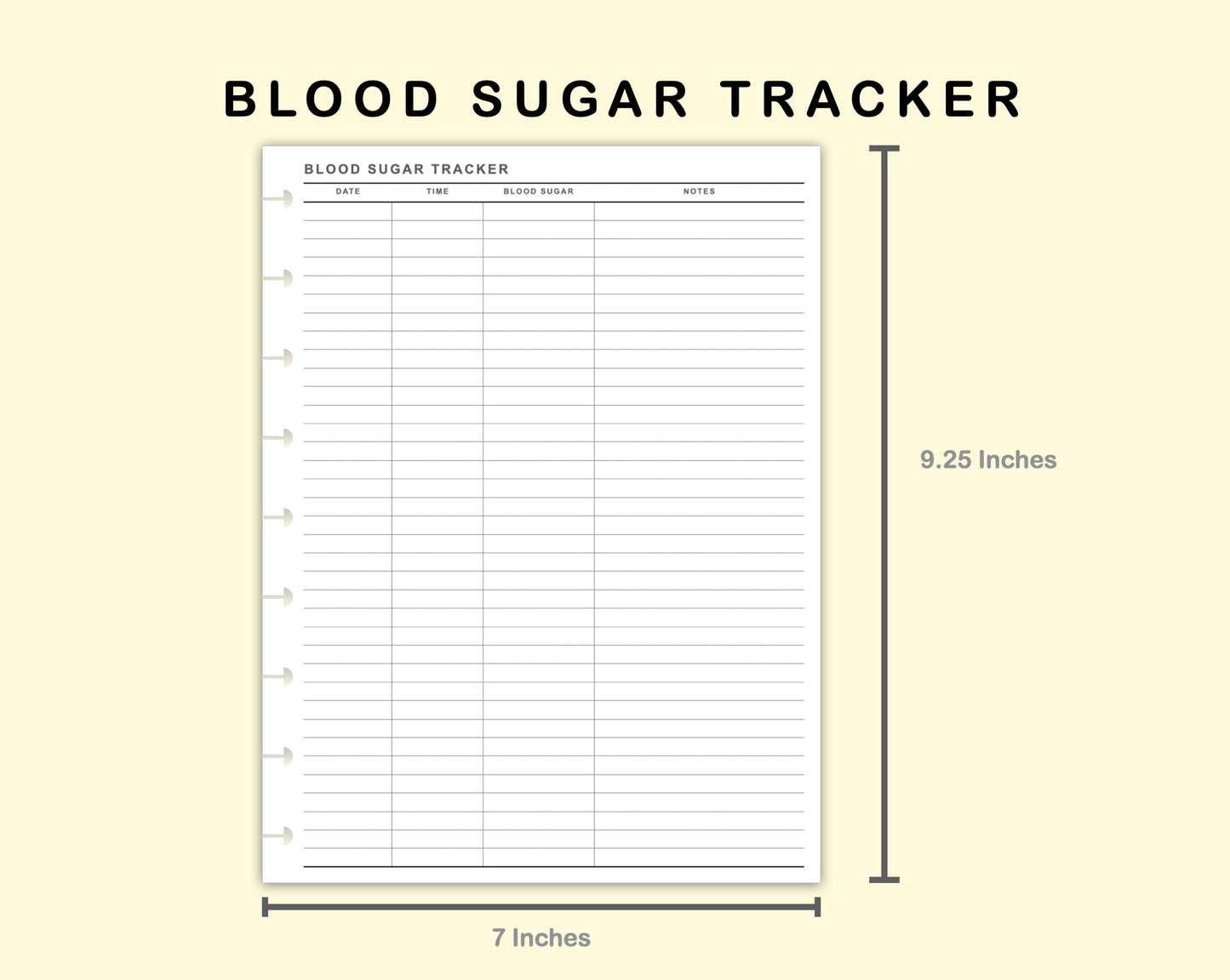 Classic HP Inserts - Blood Sugar Tracker