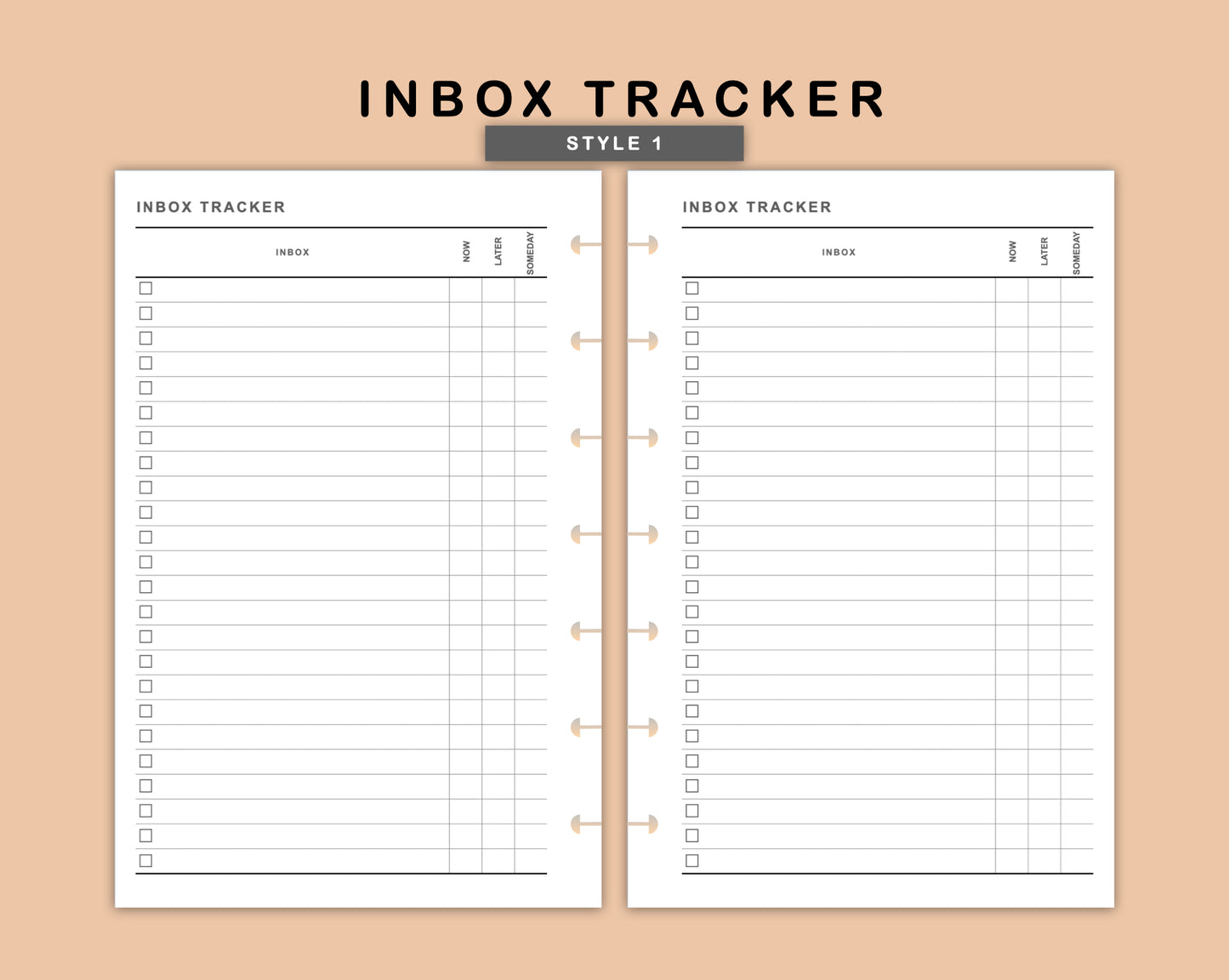 Mini Happy Planner Inserts - Inbox Tracker