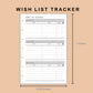 Mini Happy Planner Inserts - Wish List Tracker by Wish List For