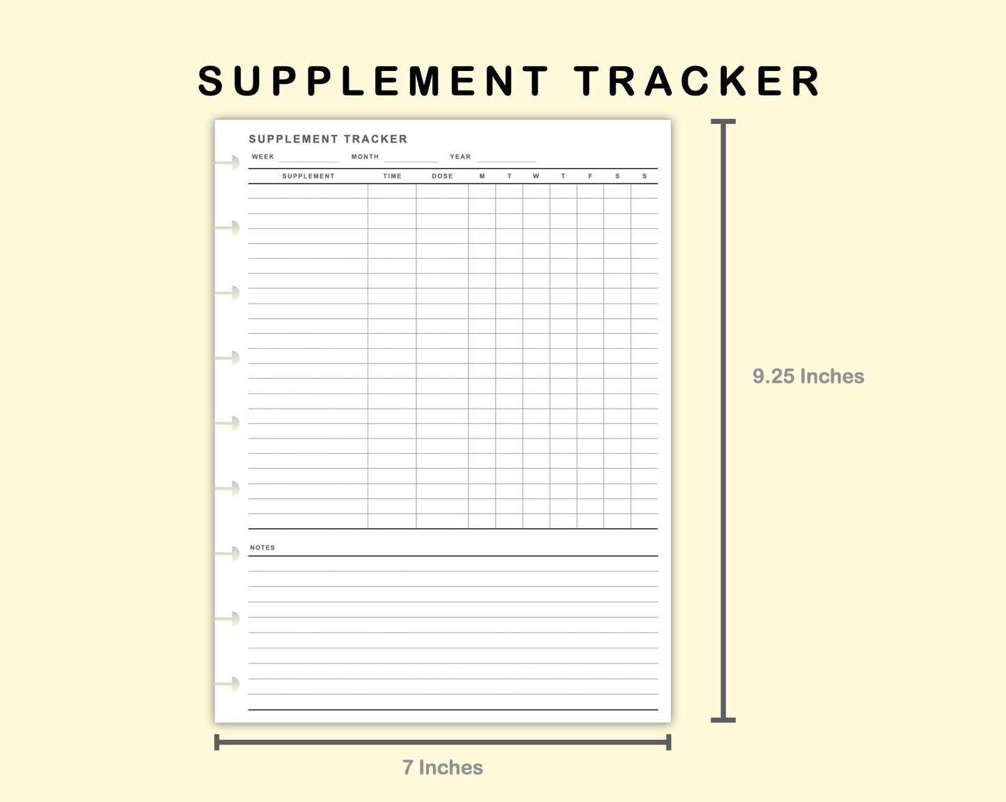 Classic HP Inserts - Supplement Tracker