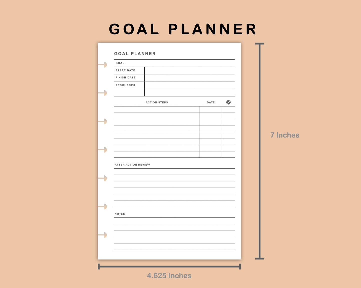 Mini Happy Planner Inserts - Goal Planner