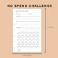 Mini Happy Planner Inserts - No Spend Challenge