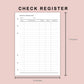 B6 Inserts - Check Register