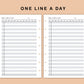 Mini Happy Planner Inserts - One Line A Day