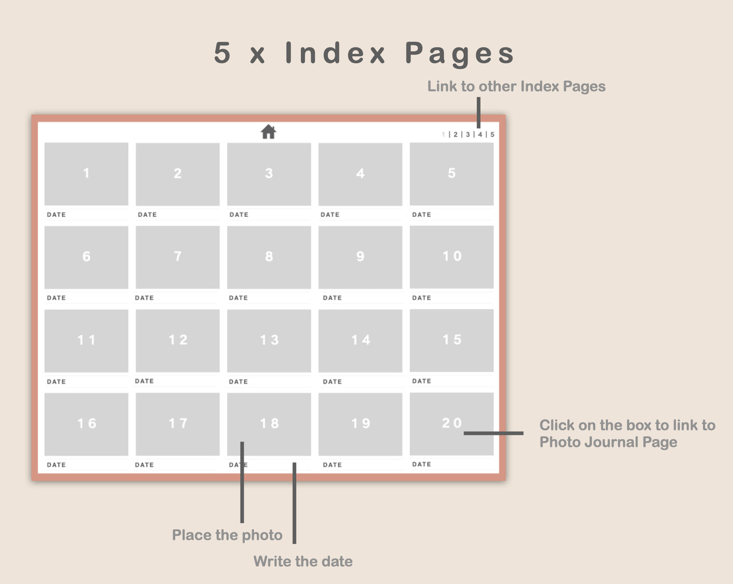 100 Digital Photo Album - Neutral